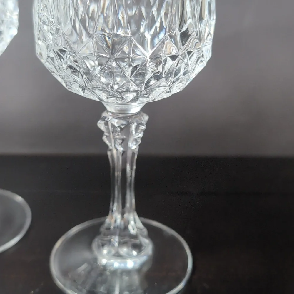 Set Of 4 Cristal d'Arques Longchamp Wine Glasses 6.5